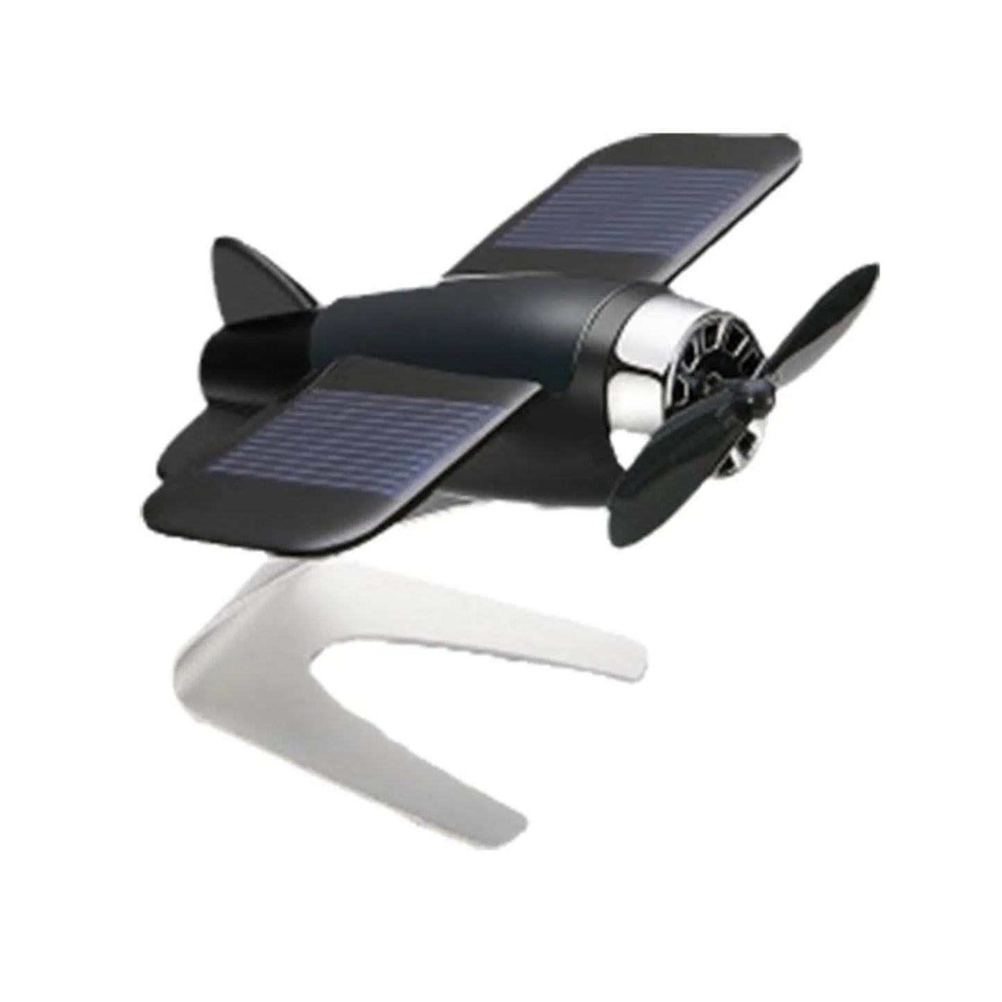 1 pièce d'avion à énergie solaire pour décorer le tableau de bord de la voiture, modèle d'avion rotatif pour l'intérieur et le bureau