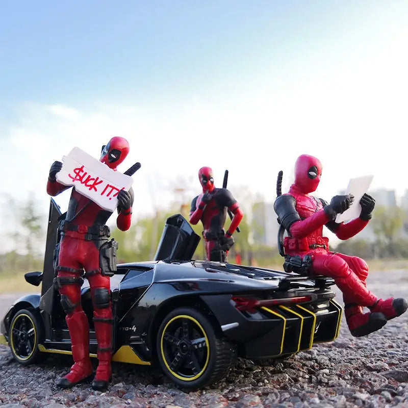 10 styles en option pour intérieur de voiture X-man Deadpool, tableau de bord automatique, rétroviseur, décoration, figurine humoristique, cadeaux d'anime amusants